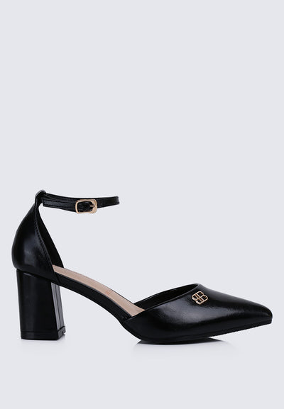 Mandy WideFit Comfy Heels In Black