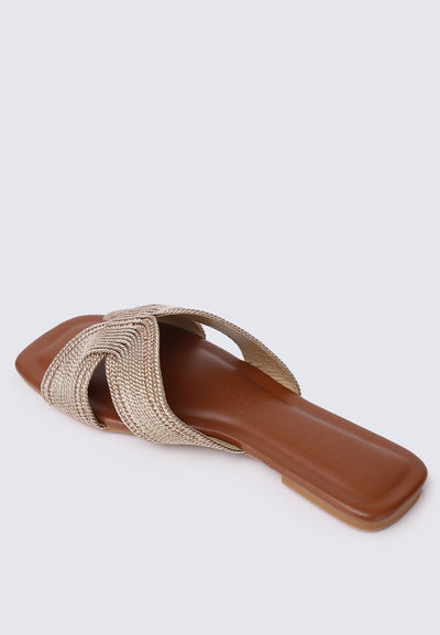 Mocca Comfy Sandals In Tan