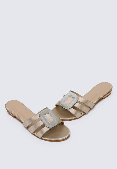 Kaylee Comfy Sandals In Champagne