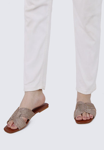 Mocca Comfy Sandals In Tan