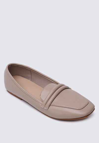 Aaliyah Comfy Loafers In TaupeShoes - myballerine