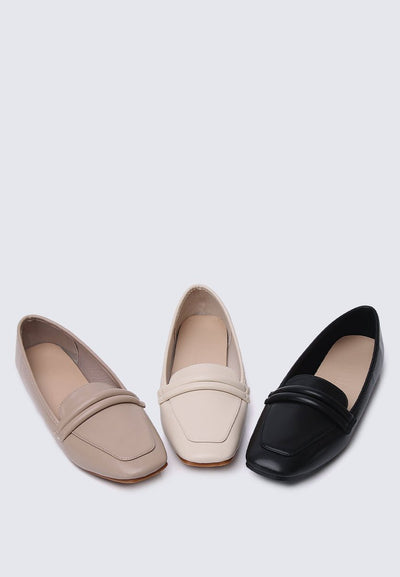 Aaliyah Comfy Loafers In TaupeShoes - myballerine