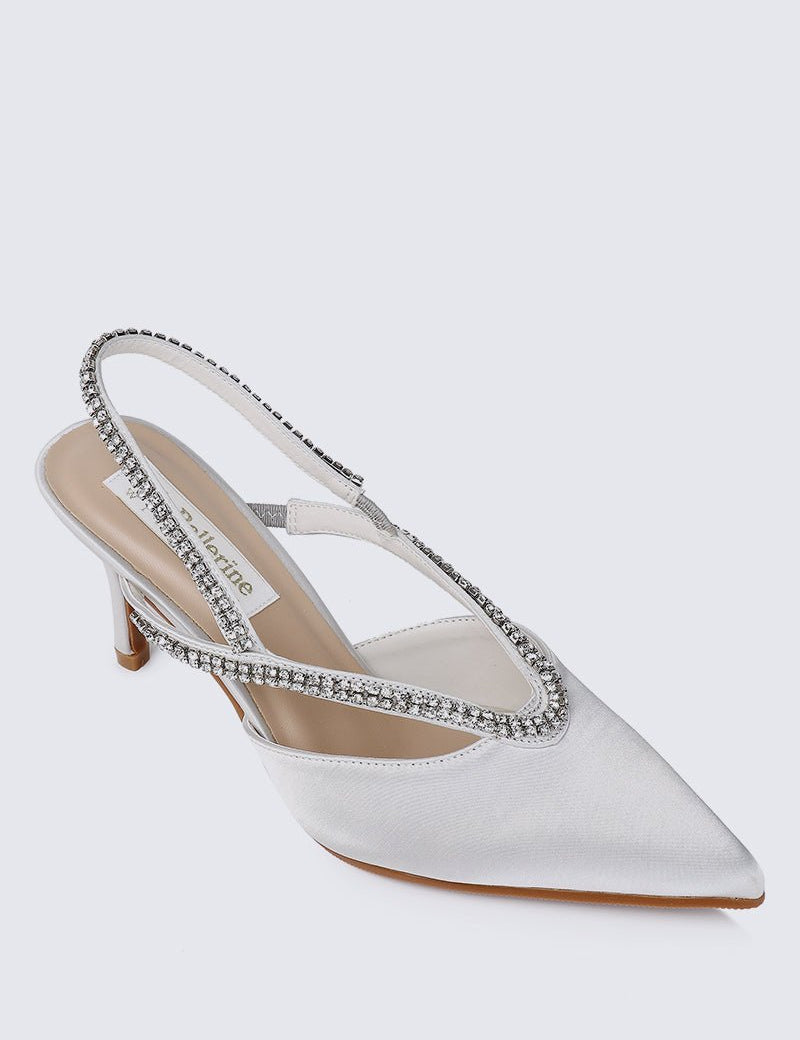 Abigail Comfy Heels In SilverShoes - myballerine