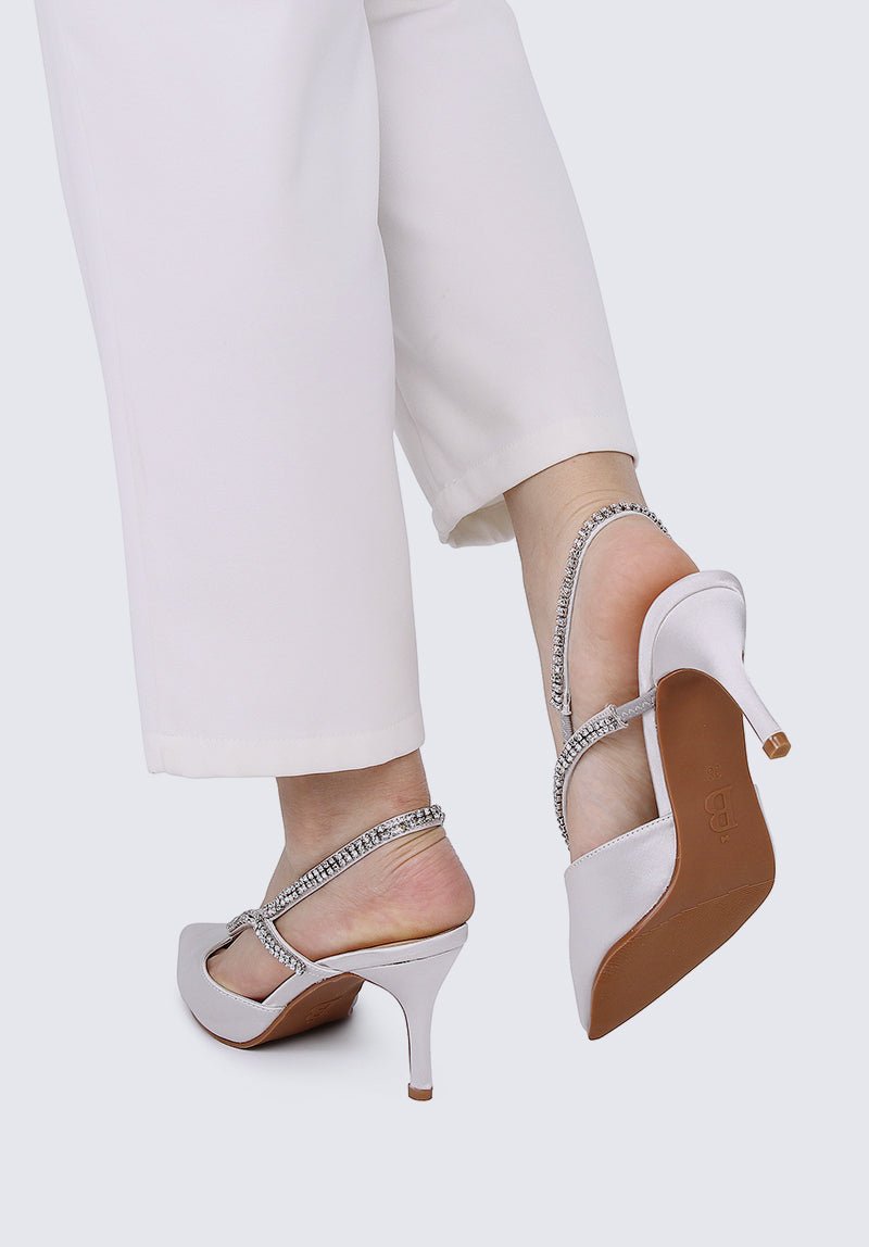 Abigail Comfy Heels In SilverShoes - myballerine