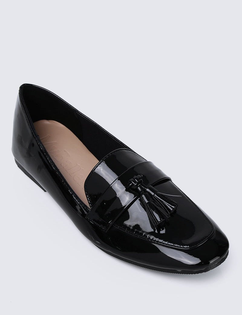 Ada Comfy Loafers In Black - myballerine