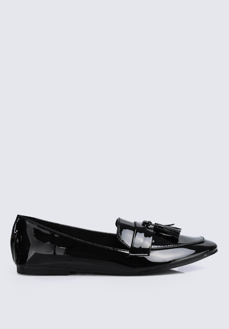 Ada Comfy Loafers In Black - myballerine