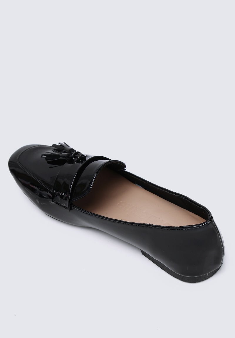 Ada Comfy Loafers In Black - myballerine