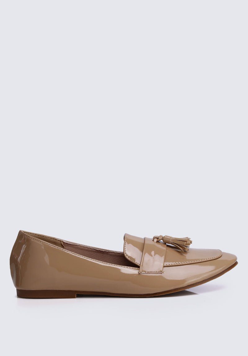 Ada Comfy Loafers In Nude - myballerine