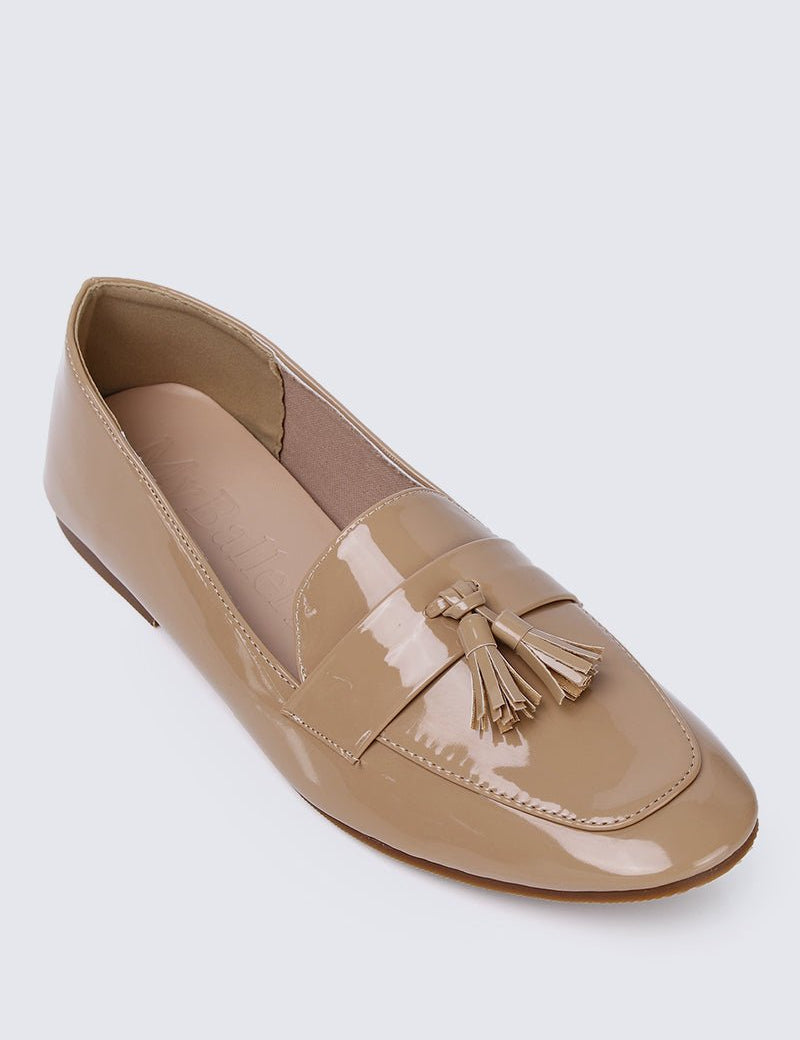 Ada Comfy Loafers In Nude - myballerine