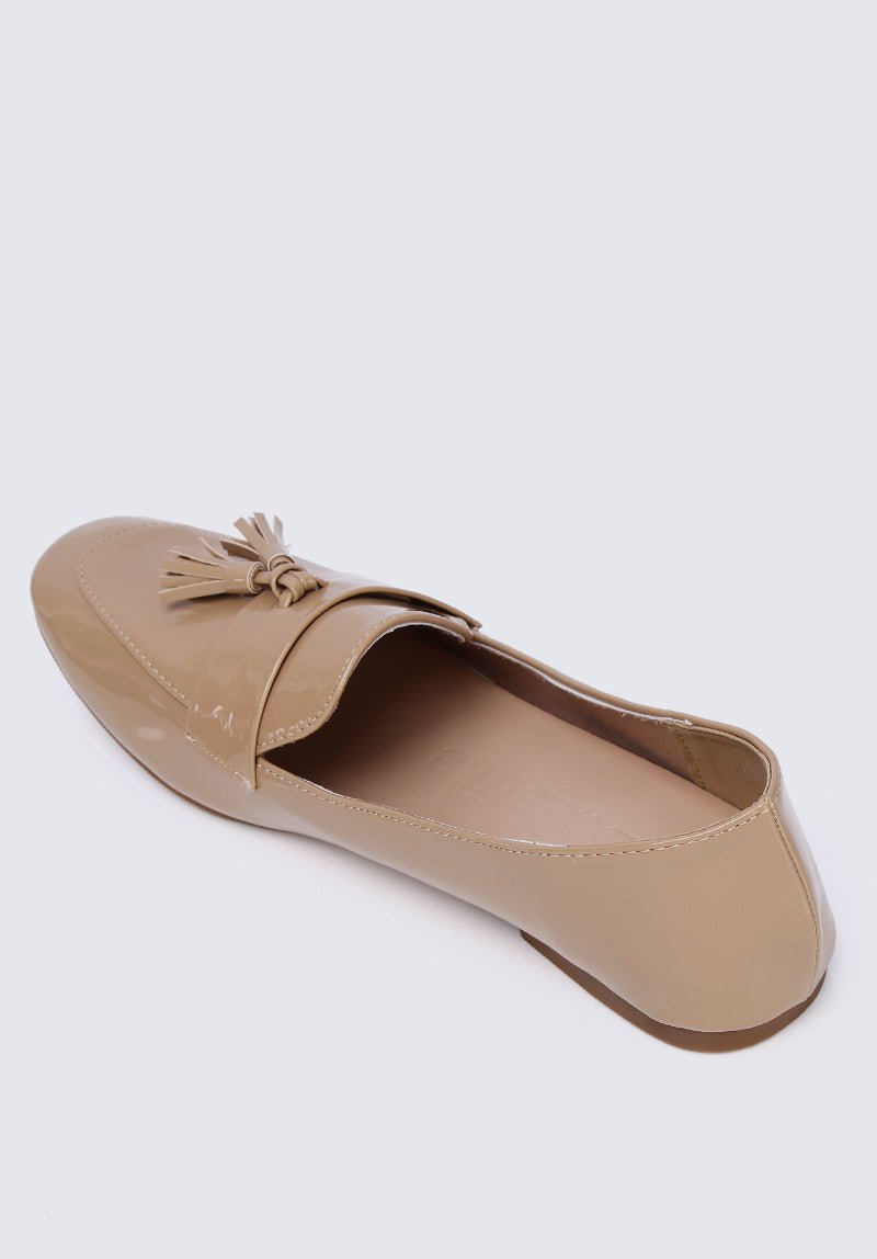 Ada Comfy Loafers In Nude - myballerine