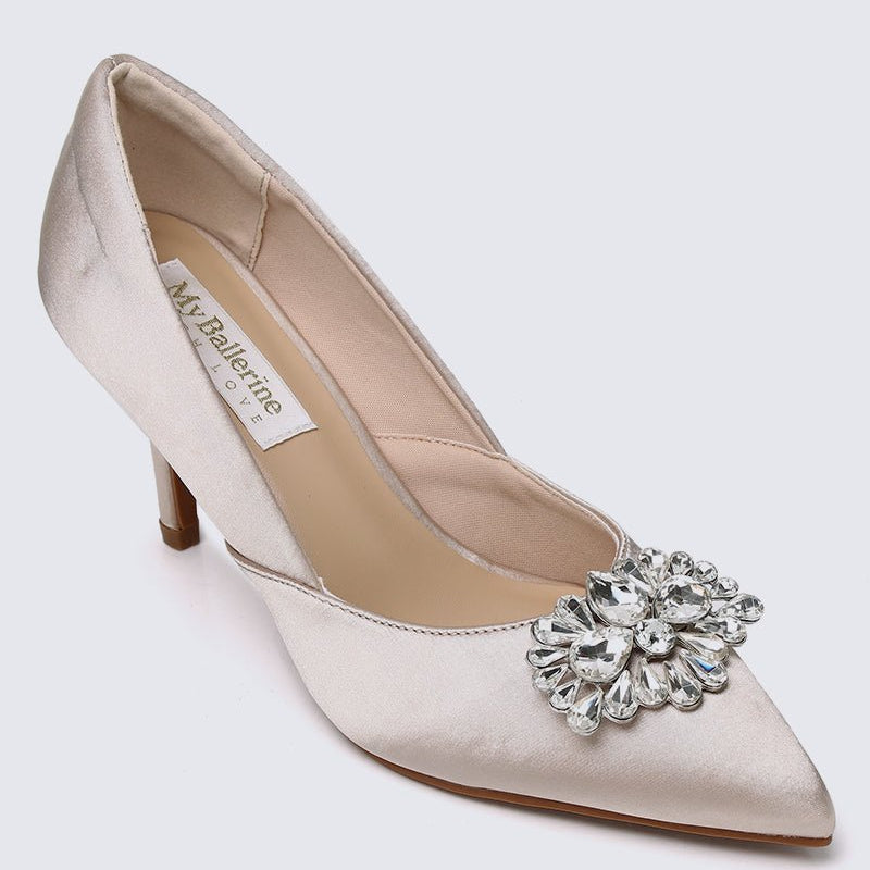 Adelyn Comfy Pumps In Champagne - myballerine