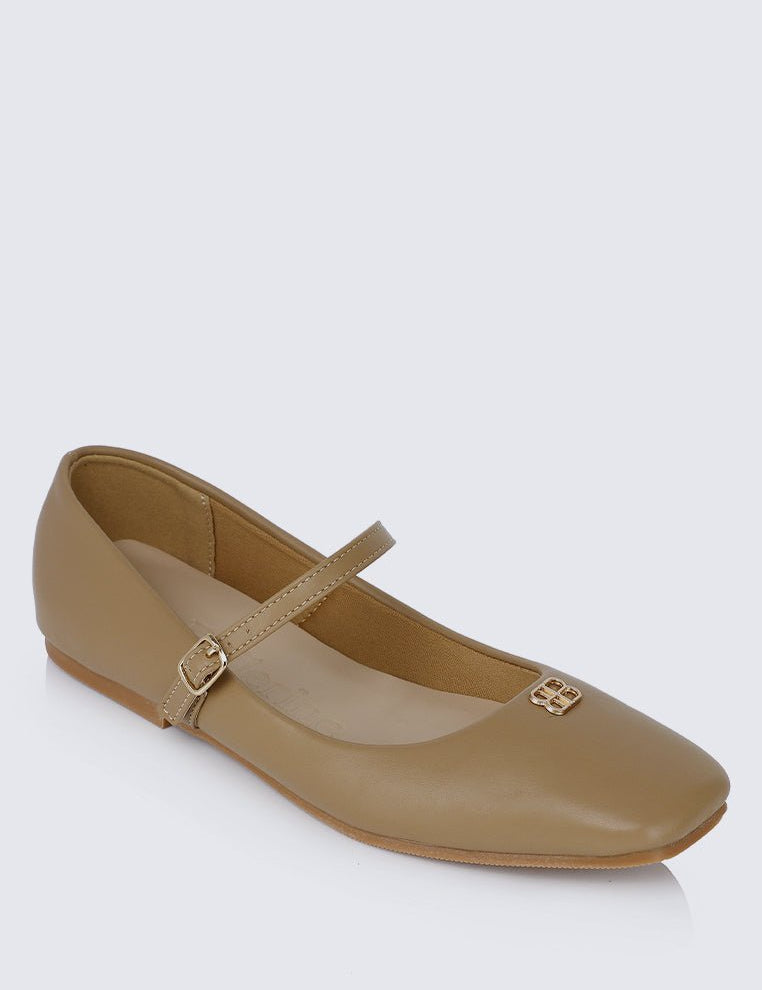 Aimee Comfy Ballerina In AlmondShoes - myballerine