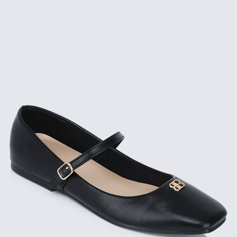 Aimee Comfy Ballerina In BlackShoes - myballerine