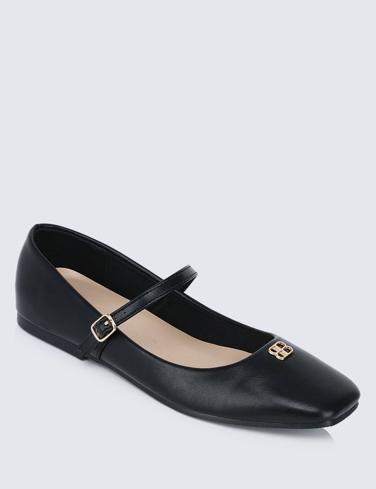 Aimee Comfy Ballerina In BlackShoes - myballerine