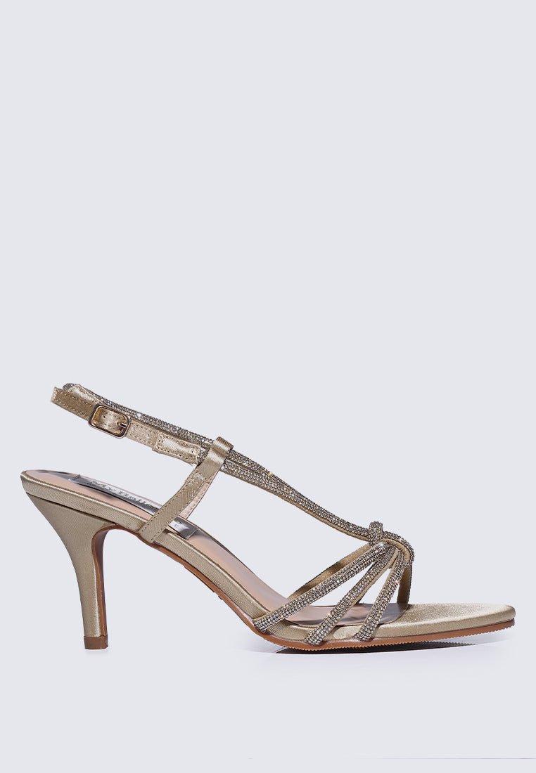 Alaia Comfy Heels In Champagne - myballerine