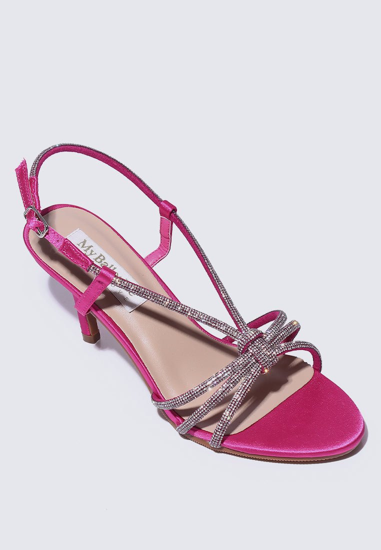 Alaia Comfy Heels In Fuchsia - myballerine