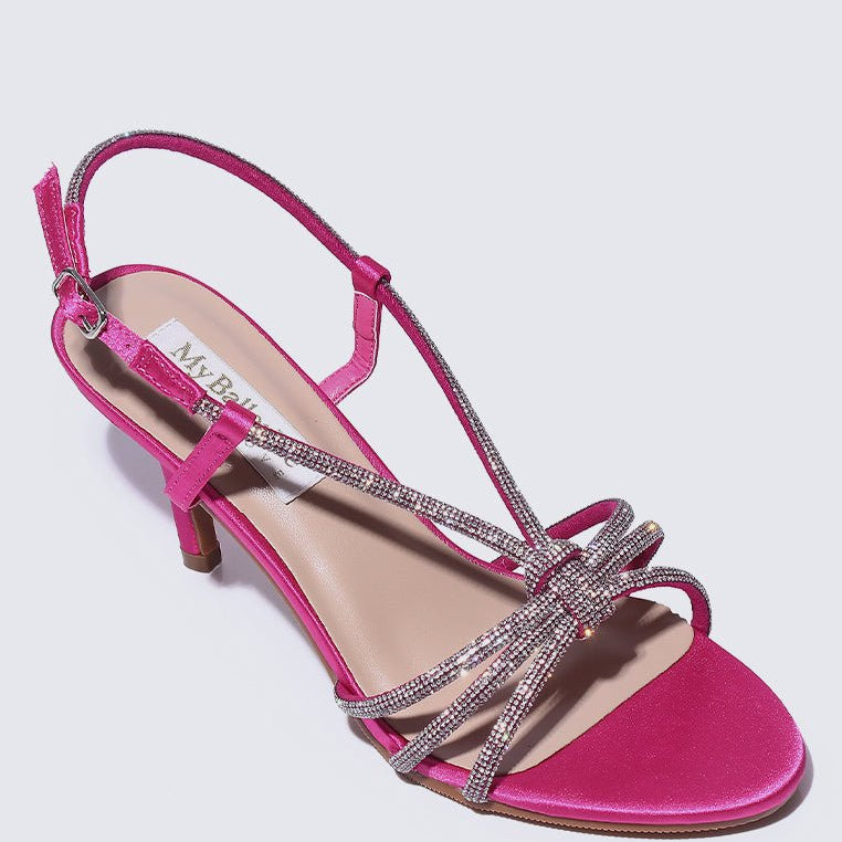 Alaia Comfy Heels In Fuchsia - myballerine