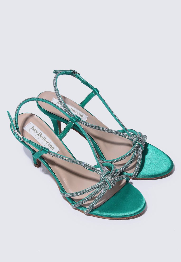 Alaia Comfy Heels In Green - myballerine