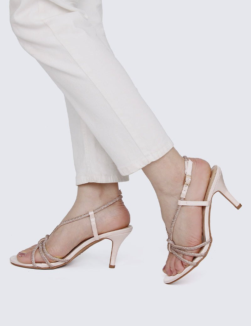 Alaia Comfy Heels In Nude - myballerine