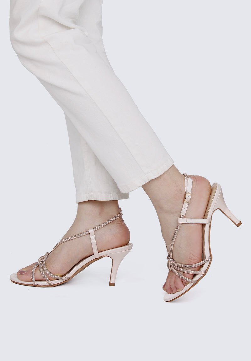 Alaia Comfy Heels In Nude - myballerine