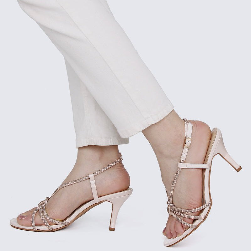 Alaia Comfy Heels In Nude - myballerine