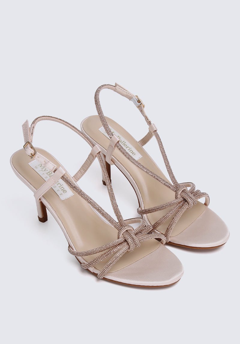 Alaia Comfy Heels In Nude - myballerine