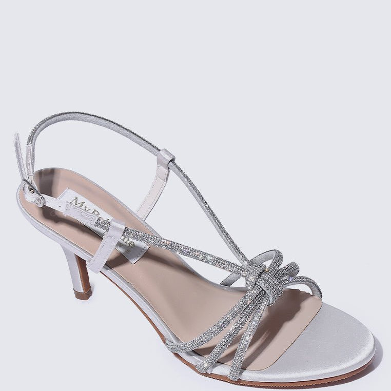 Alaia Comfy Heels In Silver Grey - myballerine