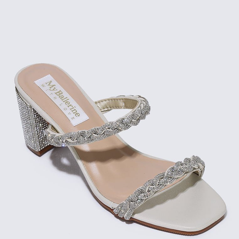 Alani Comfy Heels In ChampagneShoes - myballerine