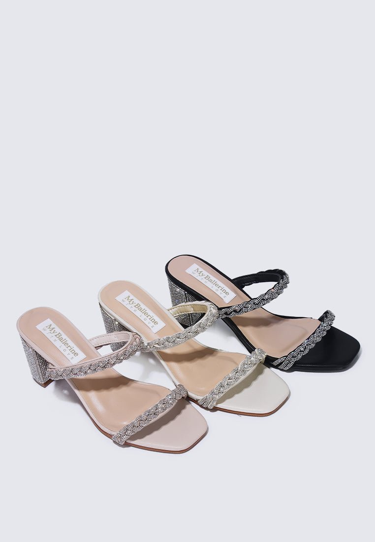 Alani Comfy Heels In ChampagneShoes - myballerine