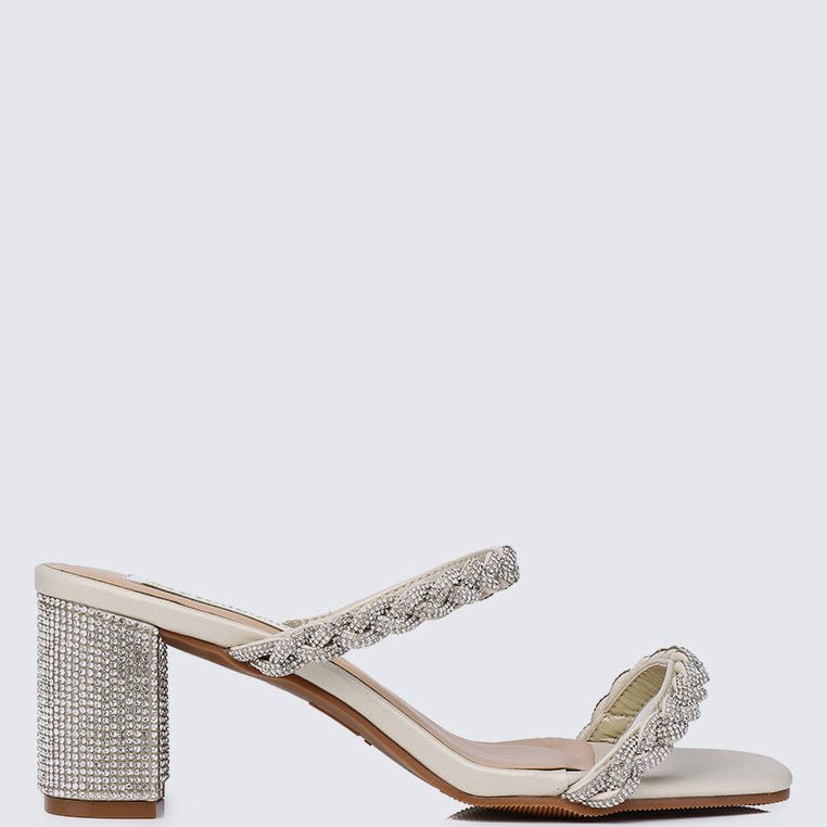 Alani Comfy Heels In ChampagneShoes - myballerine