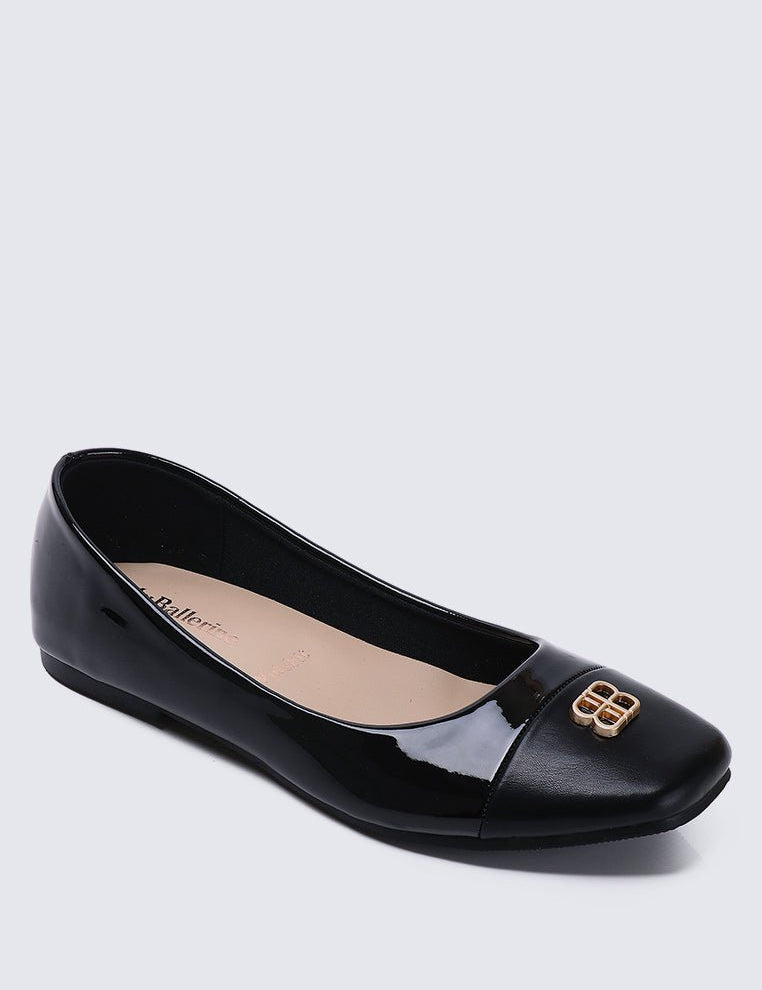 Albee WideFit Comfy Ballerina In BlackShoes - myballerine