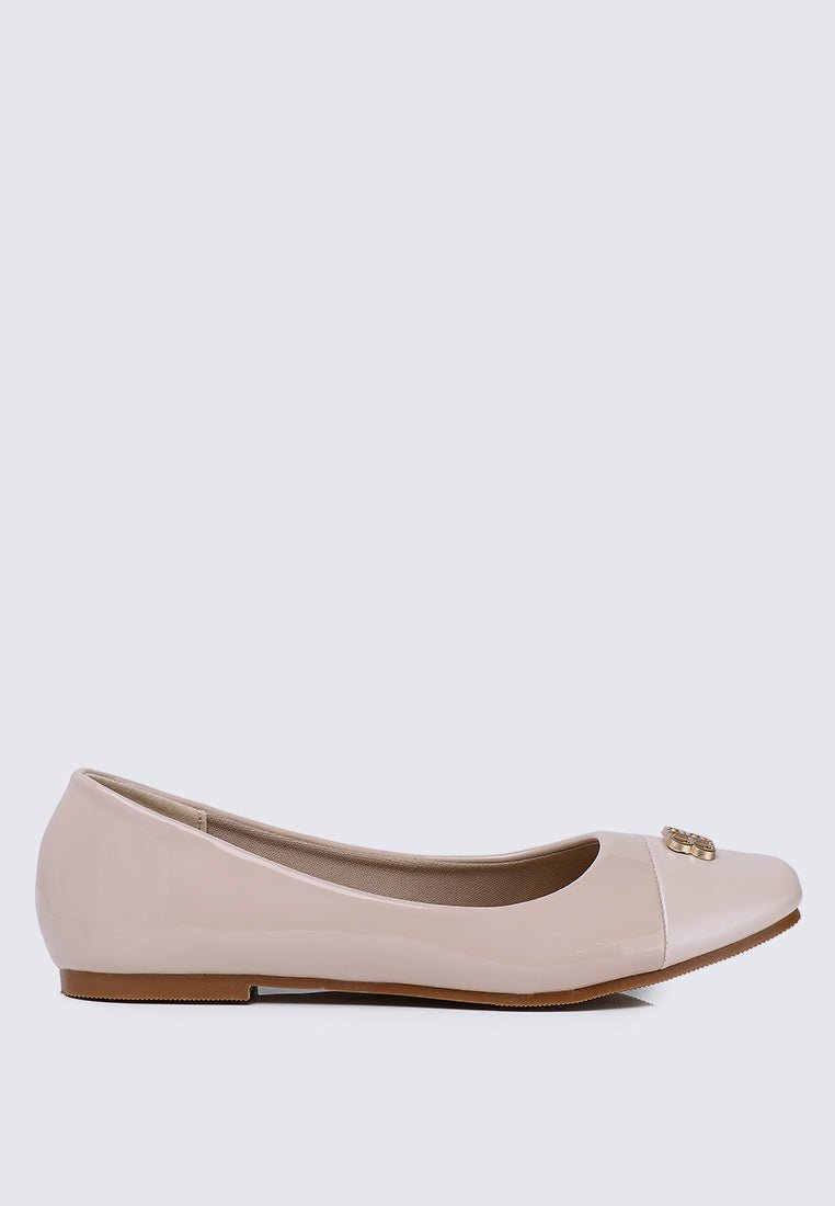 Albee WideFit Comfy Ballerina In NudeShoes - myballerine