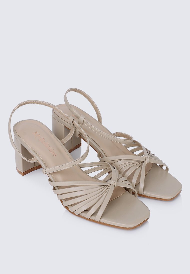 Alma Comfy Heels In Almond - myballerine