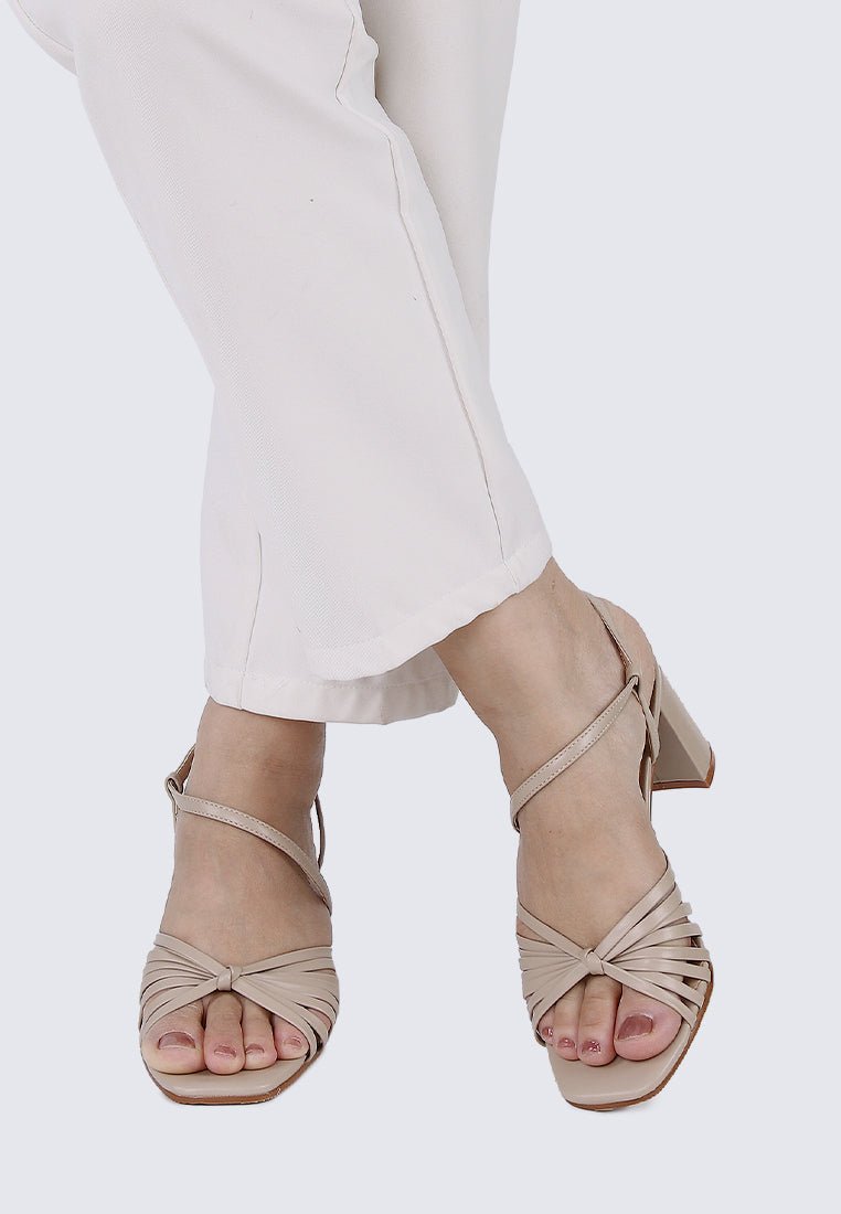 Alma Comfy Heels In Almond - myballerine