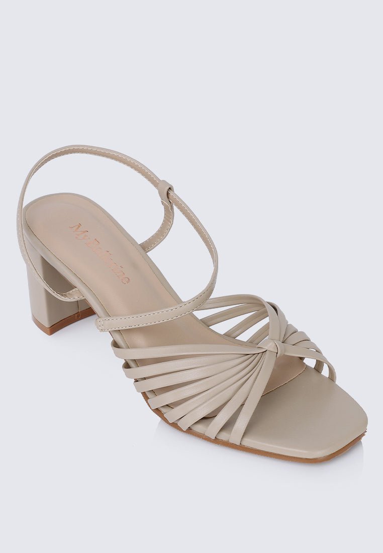 Alma Comfy Heels In Almond - myballerine