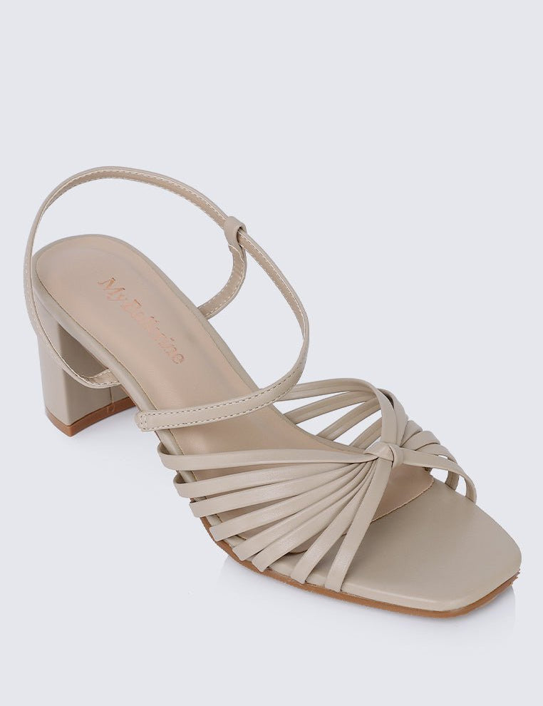 Alma Comfy Heels In Almond - myballerine