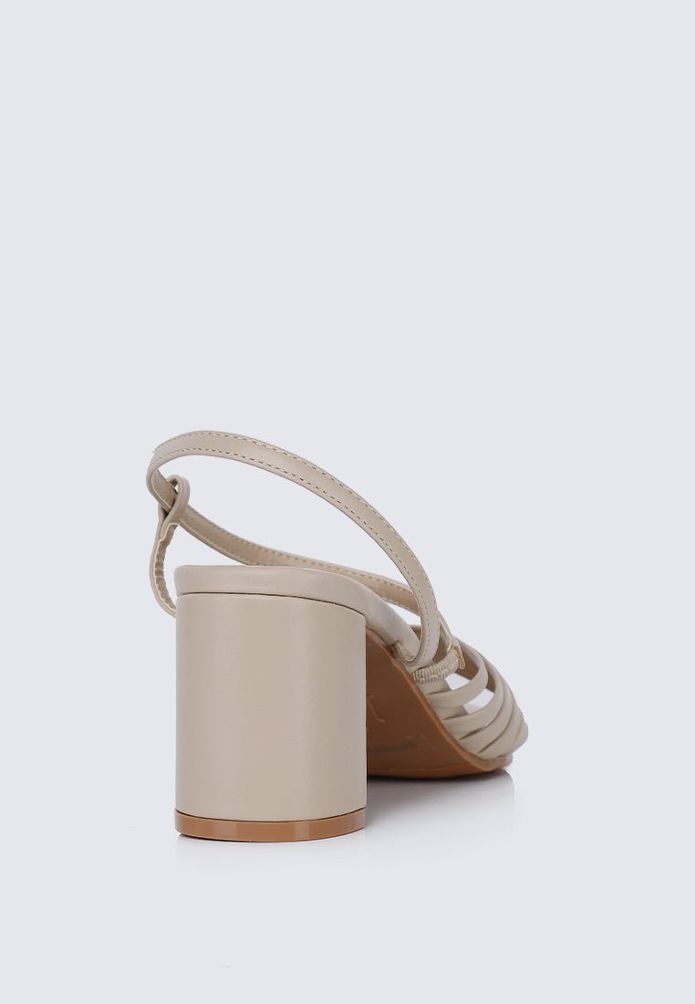 Alma Comfy Heels In Almond - myballerine