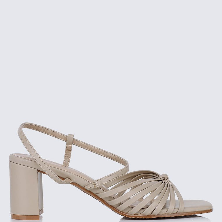 Alma Comfy Heels In Almond - myballerine