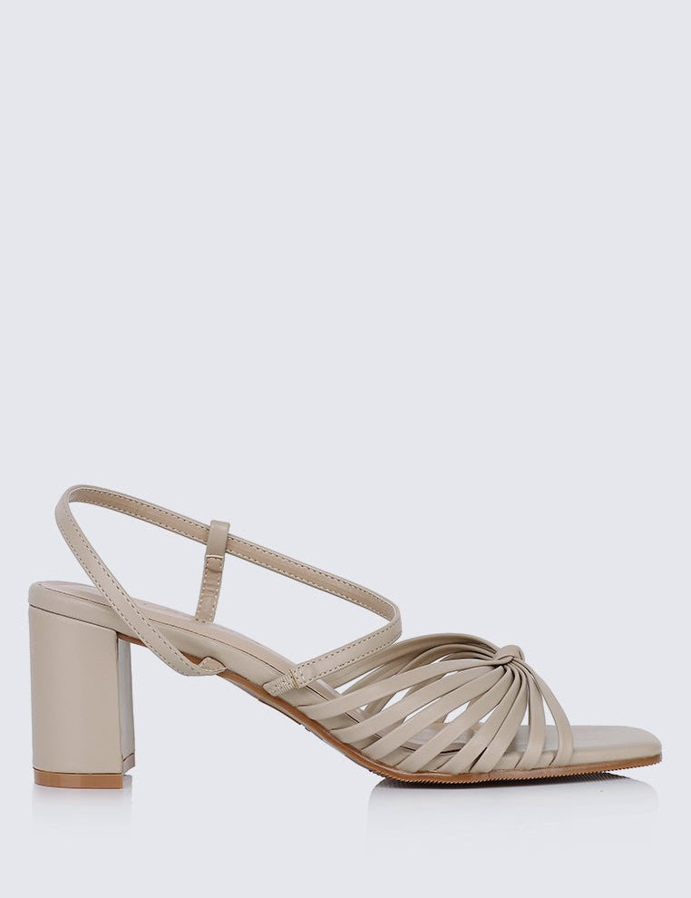 Alma Comfy Heels In Almond - myballerine