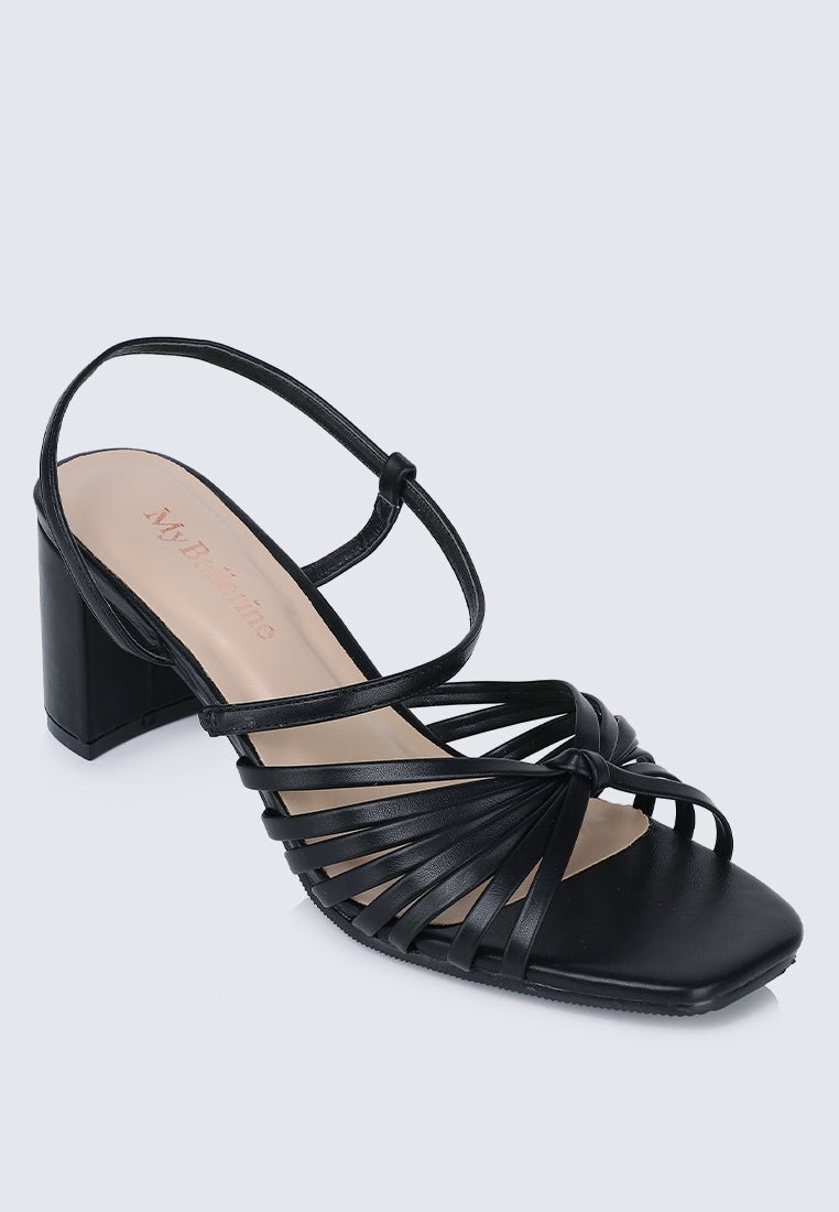 Alma Comfy Heels In Black - myballerine