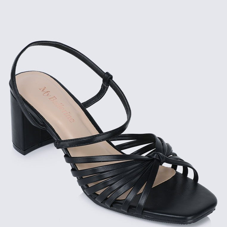 Alma Comfy Heels In Black - myballerine