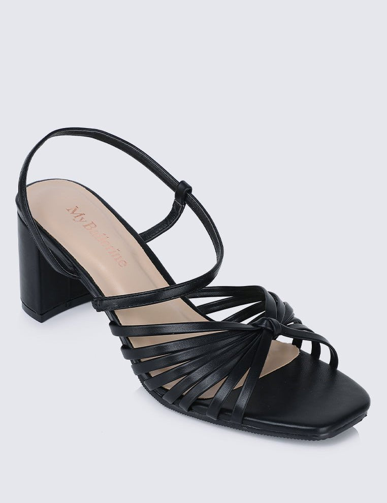 Alma Comfy Heels In Black - myballerine