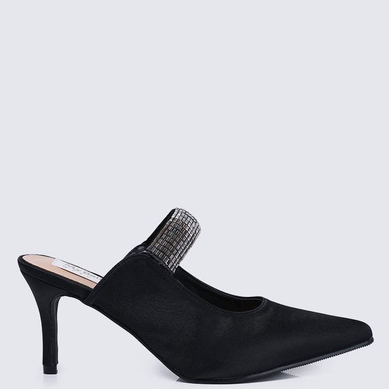 Ambre Comfy Heels In Black - myballerine