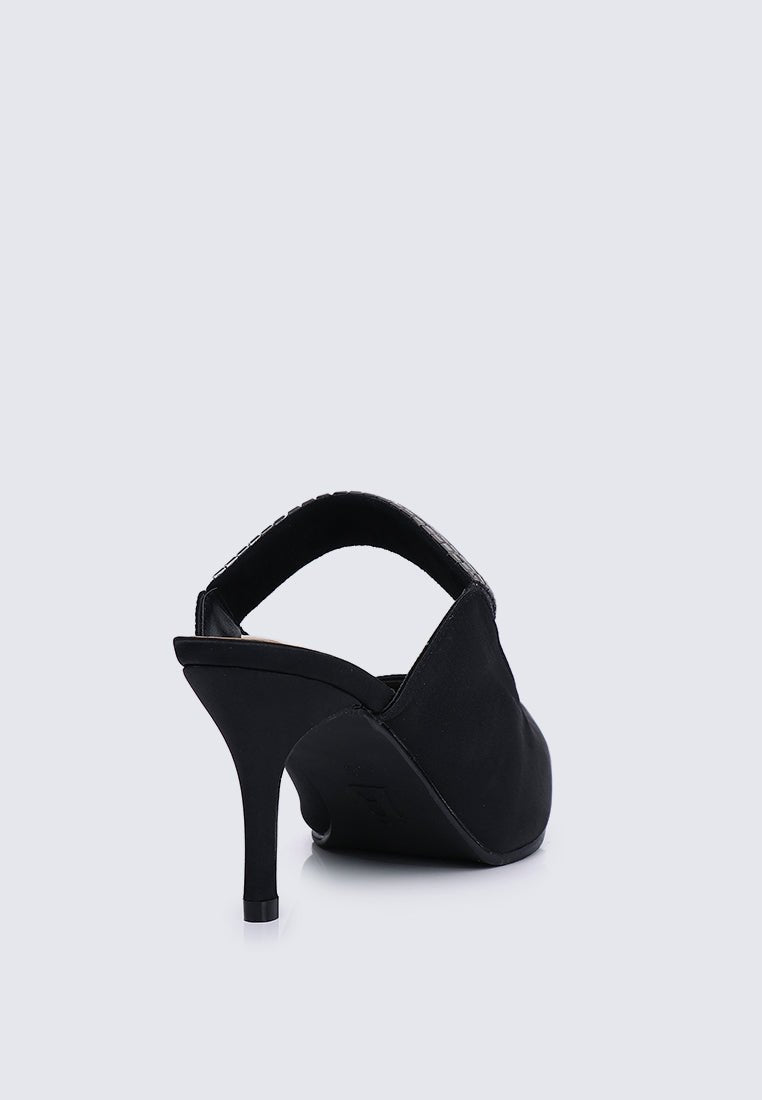 Ambre Comfy Heels In Black - myballerine