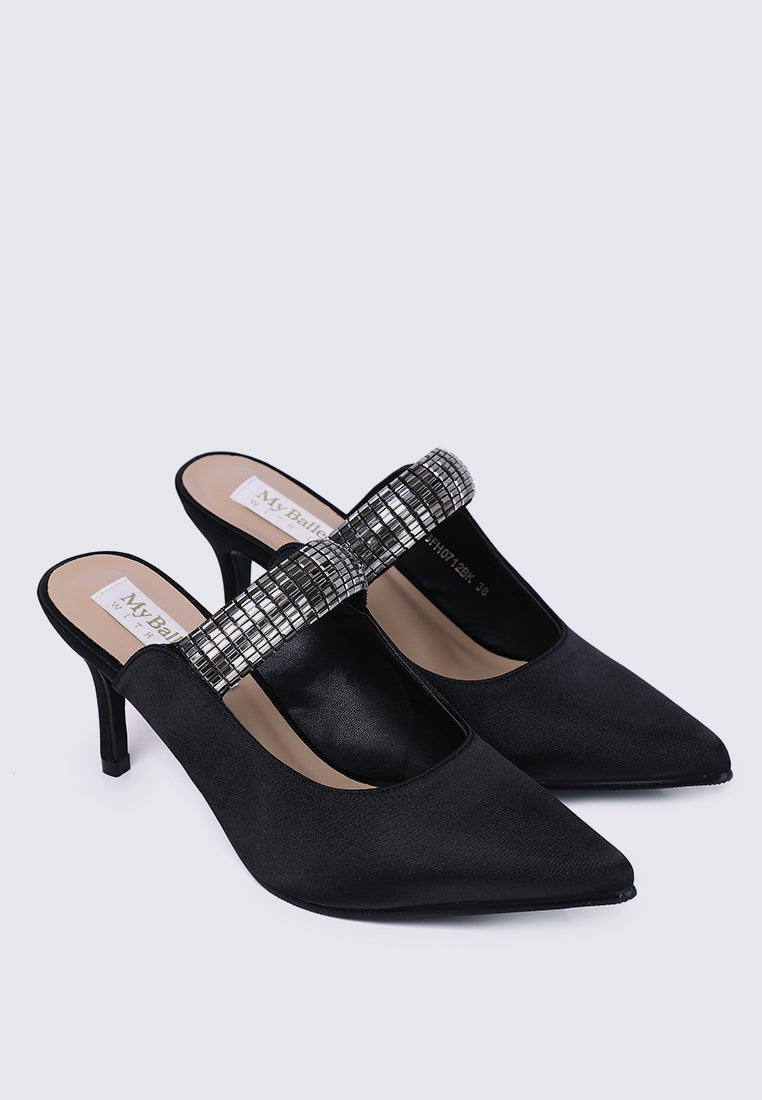 Ambre Comfy Heels In Black - myballerine