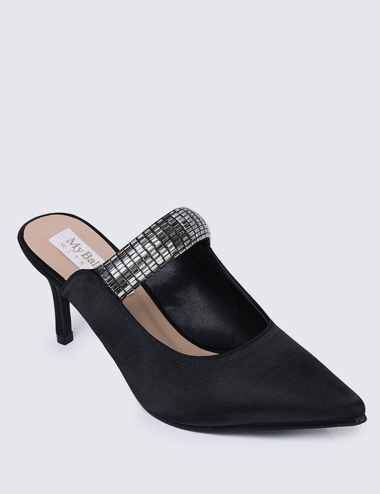 Ambre Comfy Heels In Black - myballerine