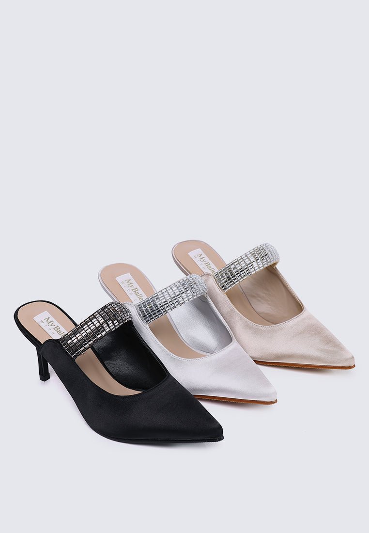 Ambre Comfy Heels In Black - myballerine