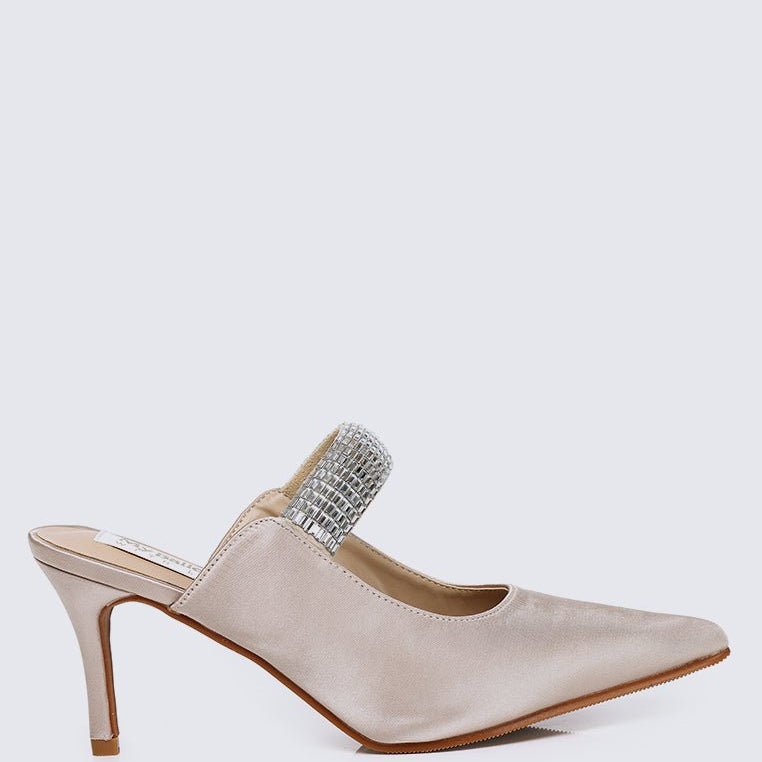 Ambre Comfy Heels In Nude - myballerine