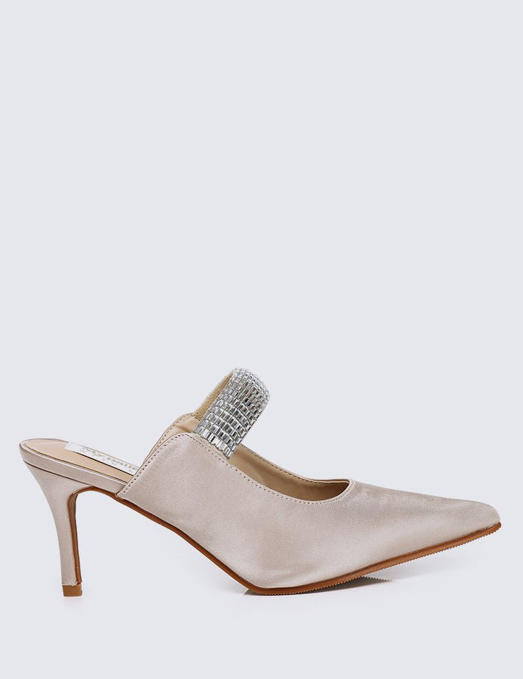 Ambre Comfy Heels In Nude - myballerine