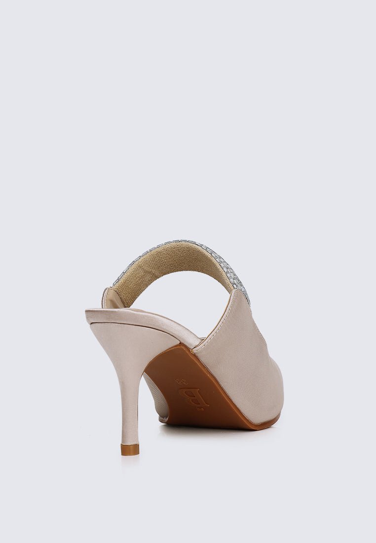 Ambre Comfy Heels In Nude - myballerine